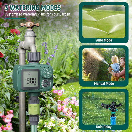 Sprinkler Timer, Programmable Hose Timer with Automatic Watering System