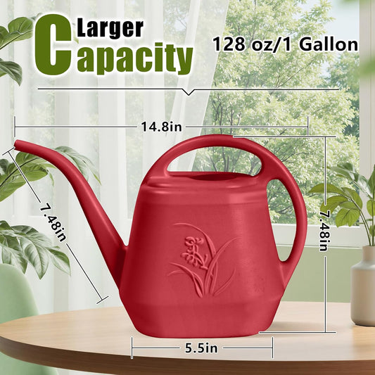 Plastic Watering Can - Wine Red - 1 Gallon