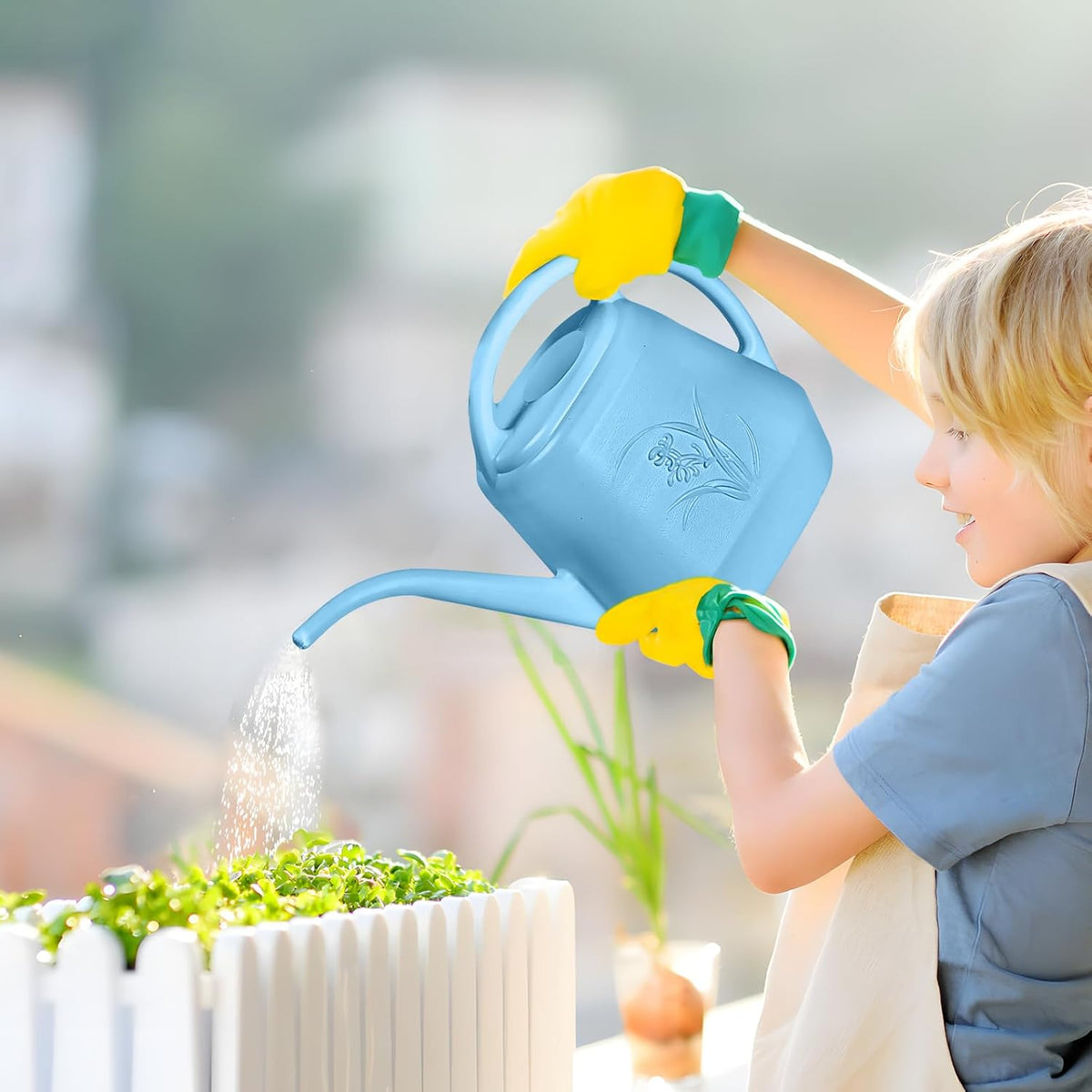 Plastic Watering Can - Wine Red - 1 Gallon