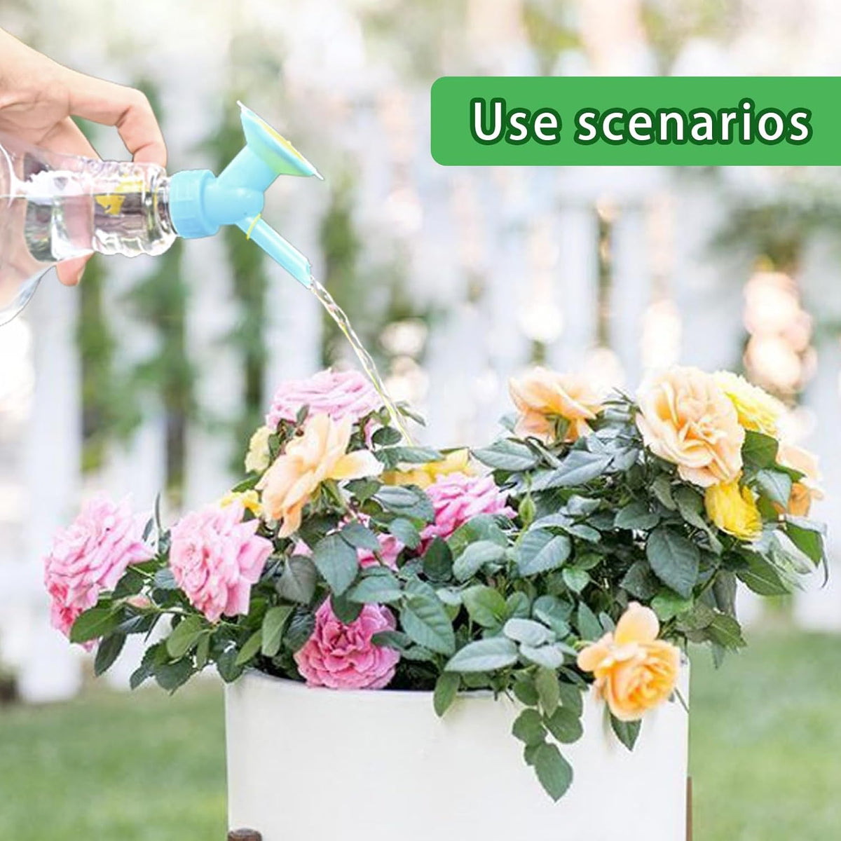 6PCS Watering Can Sprinkler Head Dual Head Bottle Cap Sprinkler Set - Plastic Watering Can Nozzle for Indoor Seedlings and Plants