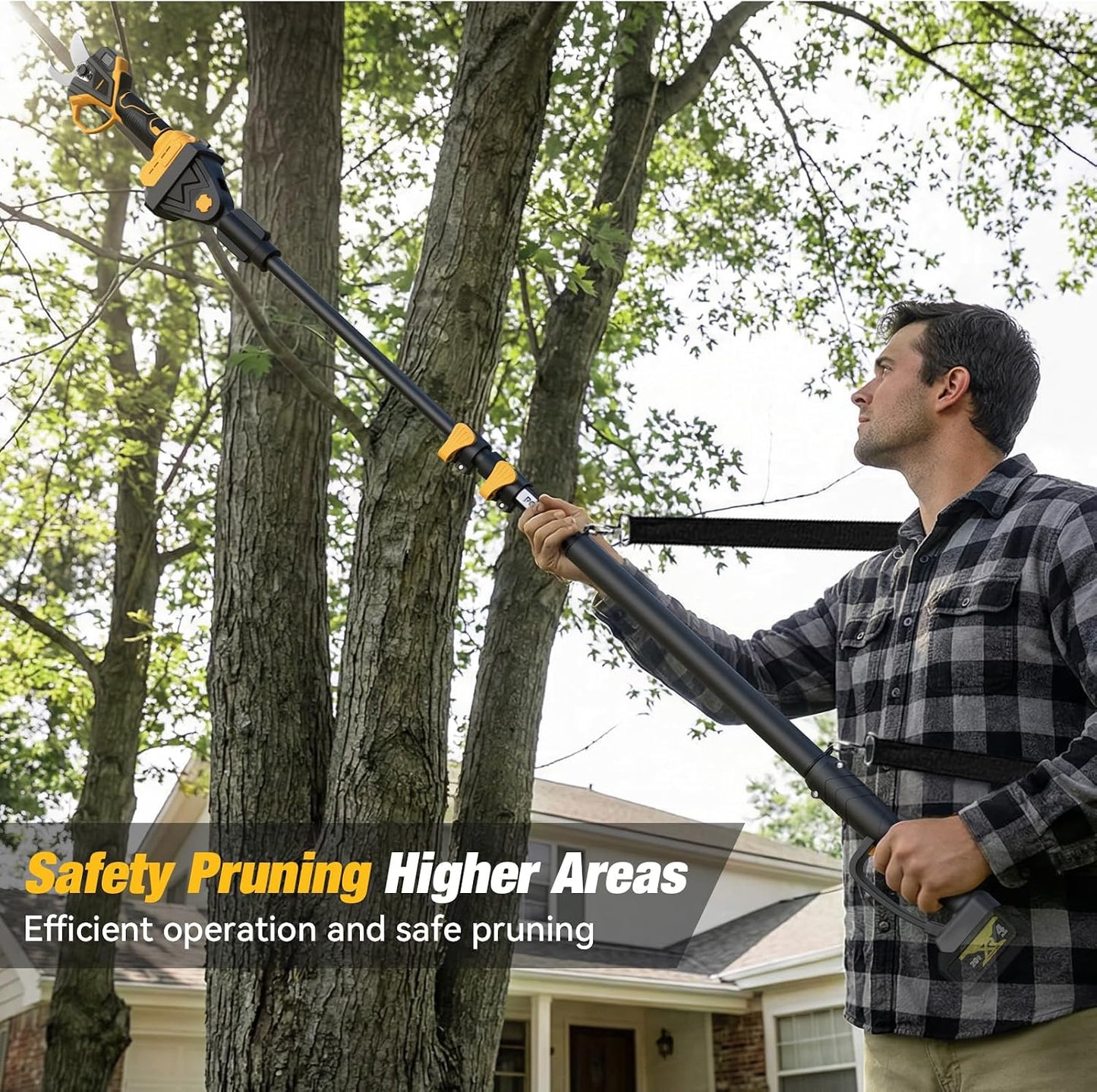 2-In-1 Electric Pruning Shears for De-walt 20v Max Battery, 1.6" Cutting Diameter Cordless Pole Pruners 20v - Brushless Motor, 4 Modes Electric Pruning Shears for Gardening & Tree Trimmer (No Battery)