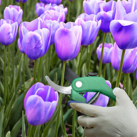 8" Green Bypass Pruning Shears Heavy Duty Pruning Scissors