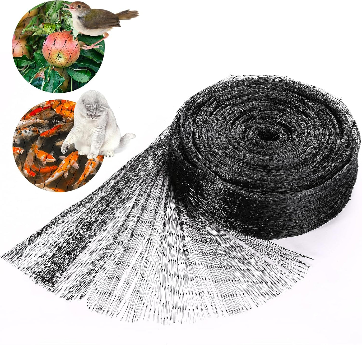 33x13 Ft Bird Netting for Garden,1 Inch Mesh Size, White