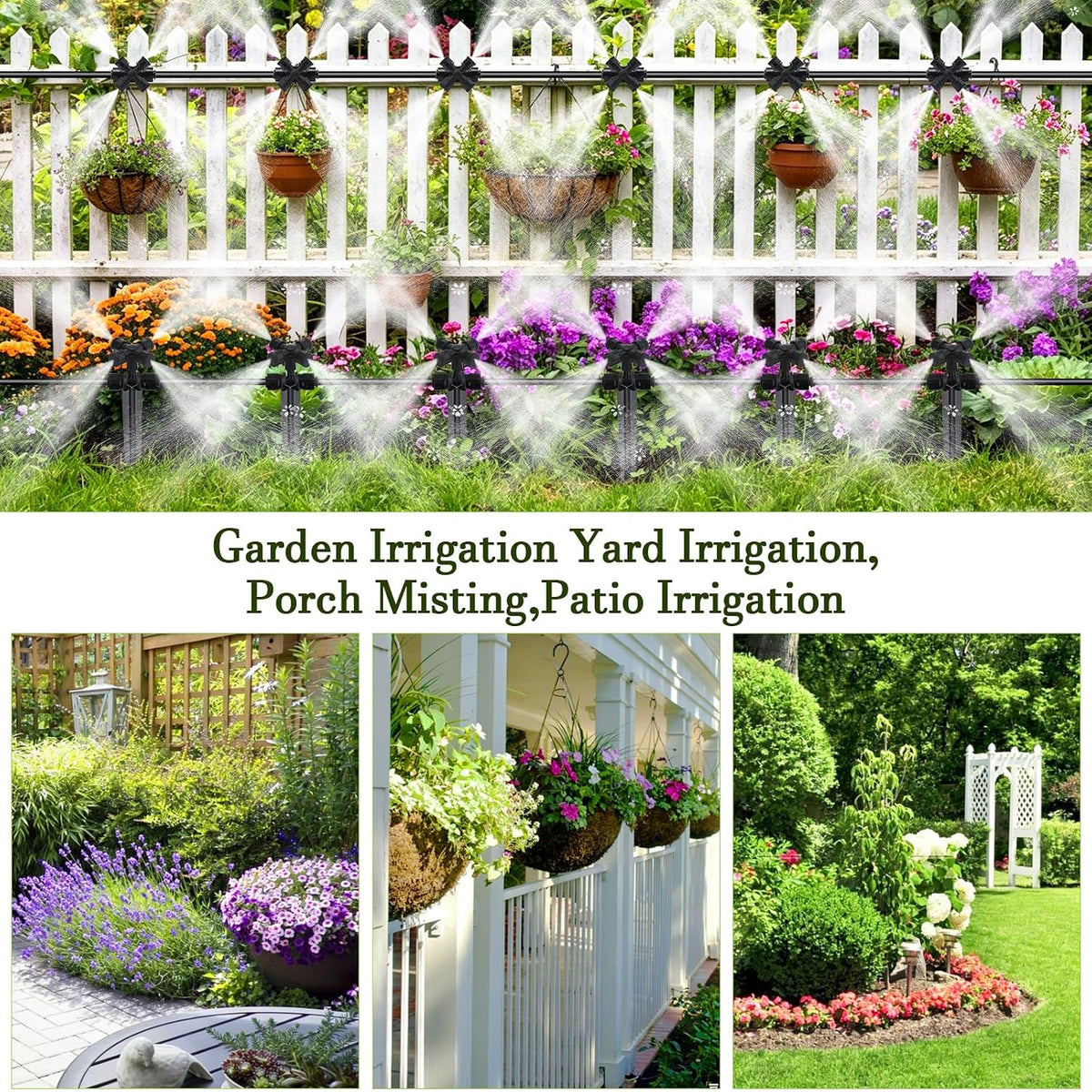 50FT Drip Irrigation System Kit, Garden Watering System