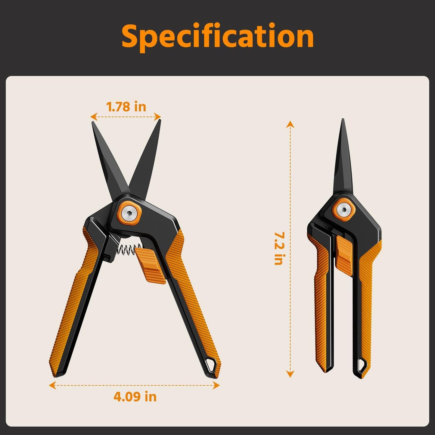 Garden Scissors Pruning Shears Sharp Stainless Steel Non-Stick Teflon Coating Blade for Precise Cuts Garden Snip Bonsai Clippers for Plants Rose Flower 3 Pack