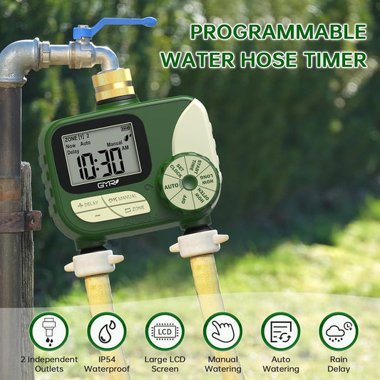 Hose Timers for Watering, Sprinkler Timer Outdoor with Brass Inlet