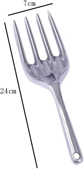 1 Piece Garden Fork Aluminum Alloy Hand Weeder Fork Tool Garden Hand Fork Gardening Hand Fork Hand Weed Fork Lawn Fork Garden Planter Tool for Yard Lawn and Farm, Silver