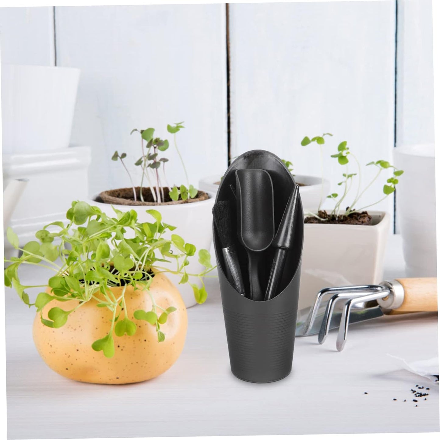 UKCOCO 2 Sets Garden Tool Set Succulent Tools Hand Gardening Trowels Care Tool Garden Tools Kit Transplant Tongs Succulents Potted Gardening Supplies Flowerpot Tool Planting Plastic Black