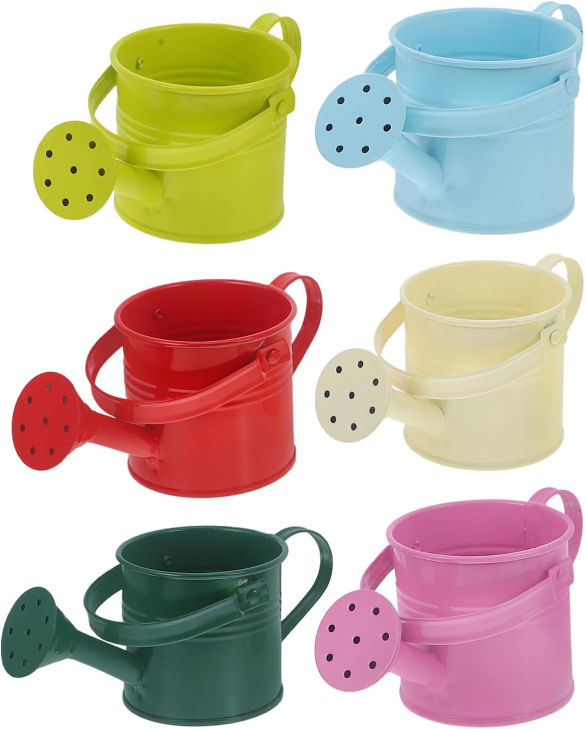 Kids Mini Metal Watering Cans - 6pcs Gardening Set for Home Plants