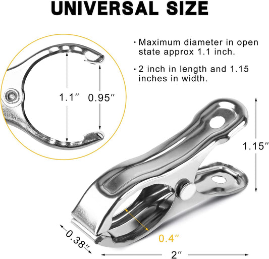 70 Pcs 2 Inch Greenhouse Clamps Stainless Steel Garden Clips Anti-Wind Greenhouse Clamp with Strong Grip to Greenhouse Frame Garden Hoops Plant Cover Heavy Duty Metal Beach Towel Clips
