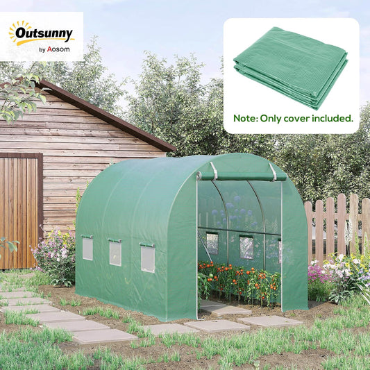 9.8' x 6.6' x 6.6' Plastic Greenhouse Cover Replacement Green
