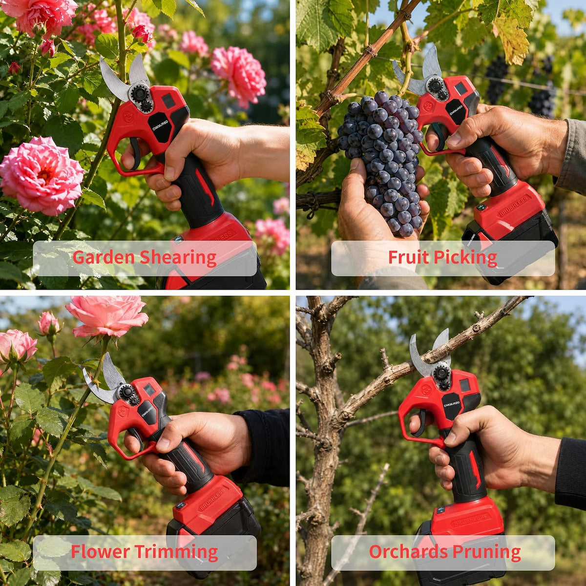 Pruning Shears Compatible with Dewalt 20V Battery,LCD Display SK5 Blades