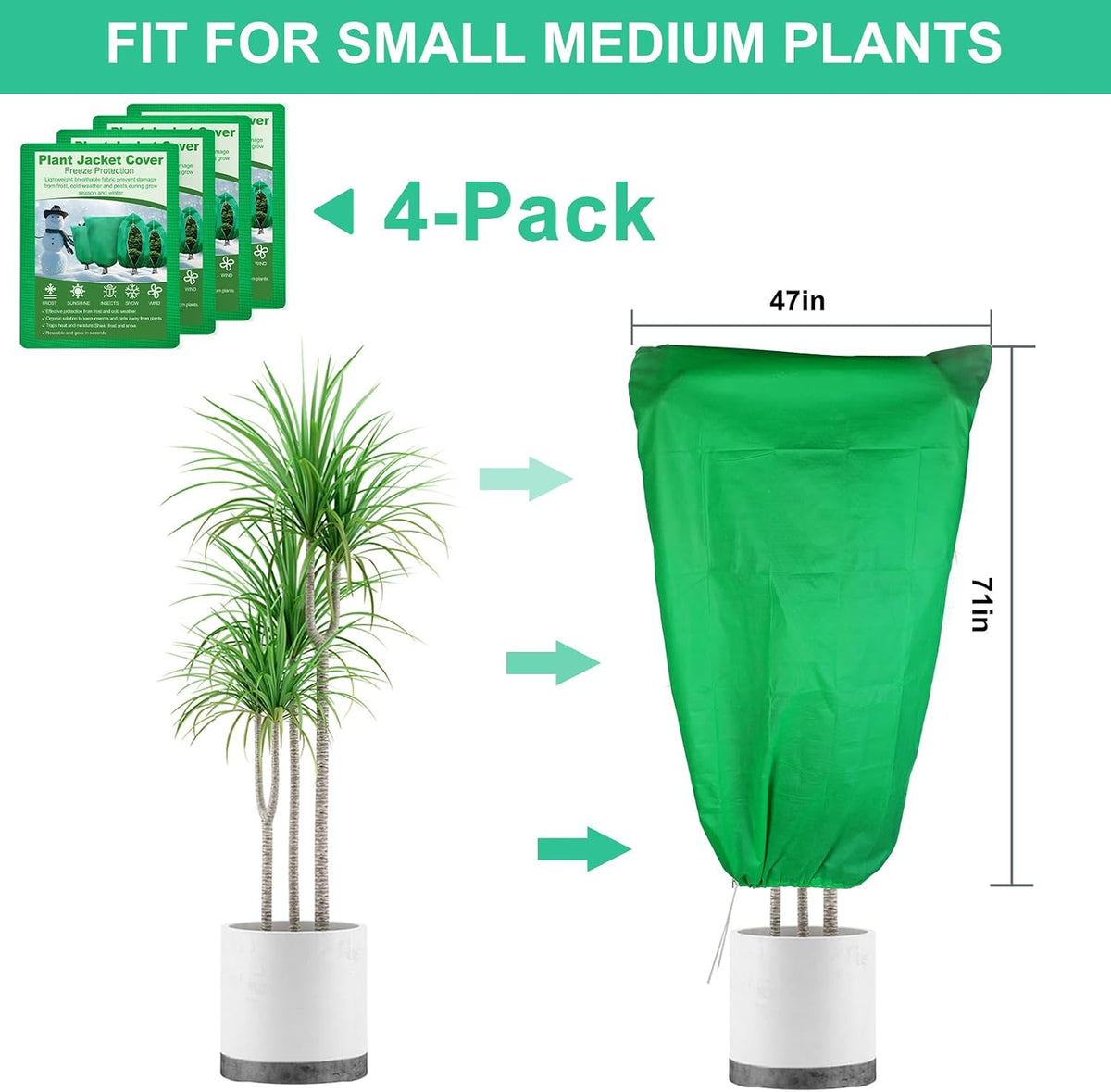 2 Pack 10 x 30ft Plant Covers Freeze Protection 1.2oz Frost Cloth