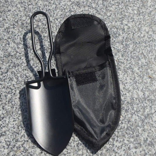 Garden Trowel Mini Outdoor Foldable Hand Shovel (Black-2pcs)