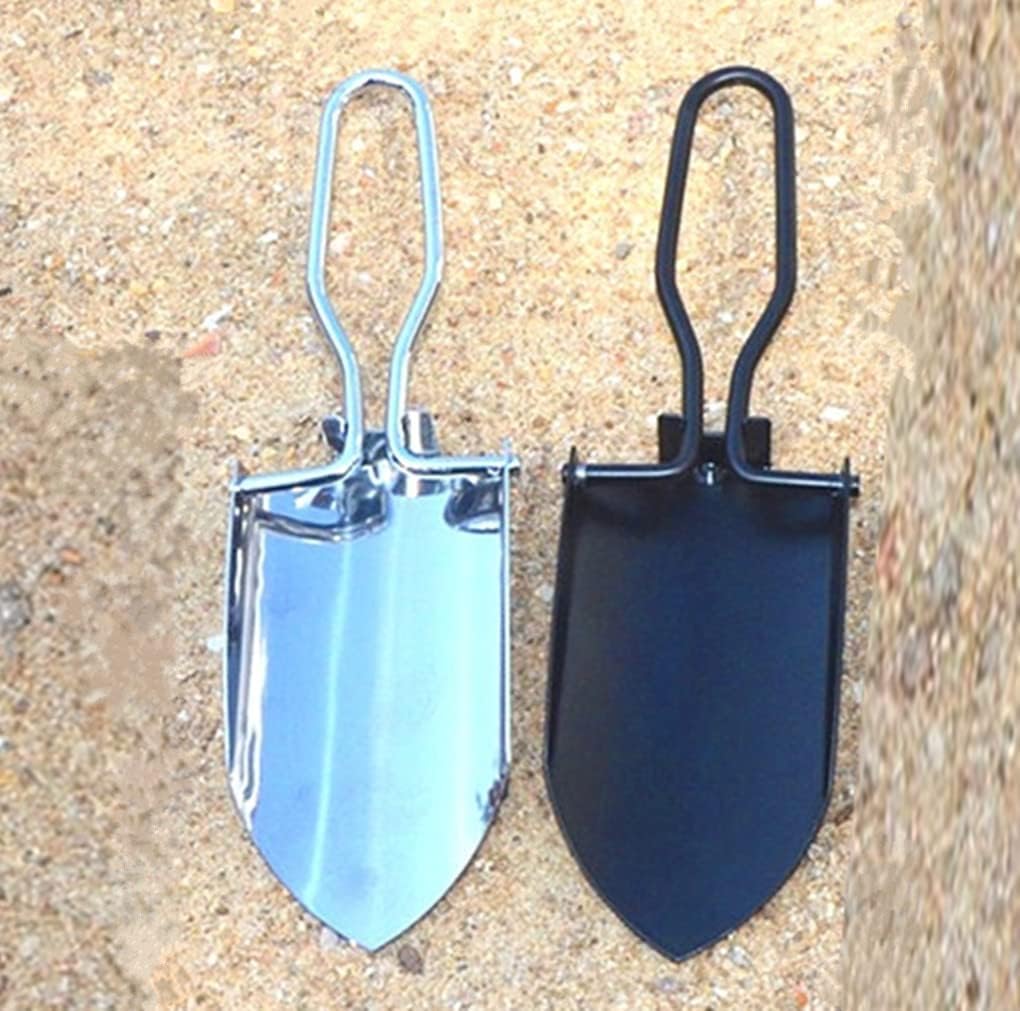Garden Trowel Mini Outdoor Foldable Hand Shovel (Black-2pcs)