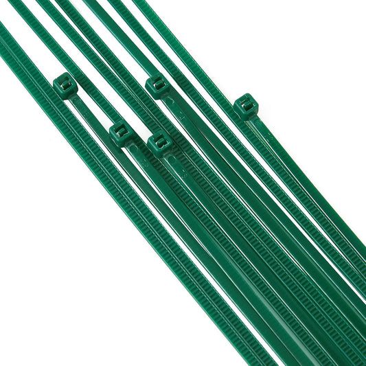 8 inch 3mm Dark Green Nylon Garden Cable Zip Ties Self Locking Cable Ties Twist Ties, Multi-Purpose Cable Tie (200 Pcs) Decoration Tie Wraps for Christmas Tree