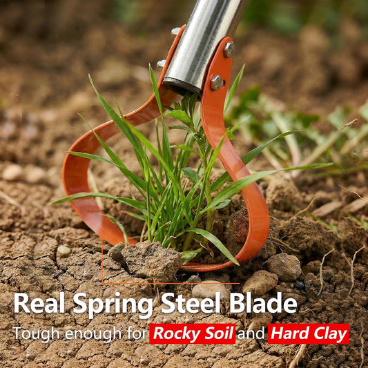 63-Inch Weed Remover Tool with 15° Sharp Spring Steel Blade