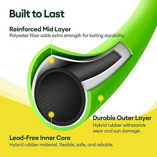 5 ft Garden Hose, 5/8 in Heavy-Duty Water Hose