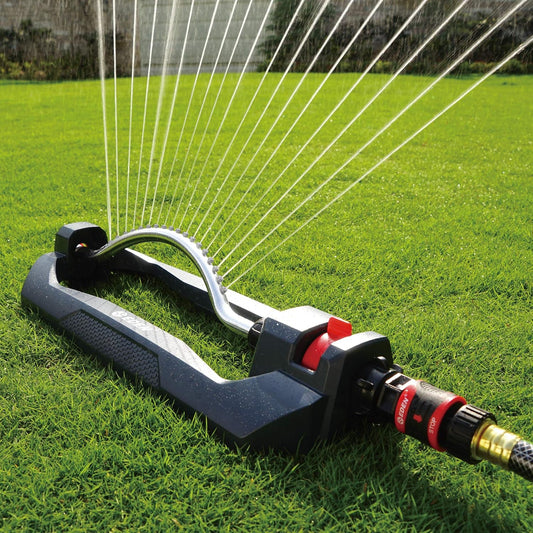 96214 Sprinkler,18 Precision Nozzles, Range Control, Lawn & Garden Watering W/Quick Connect Starter Set