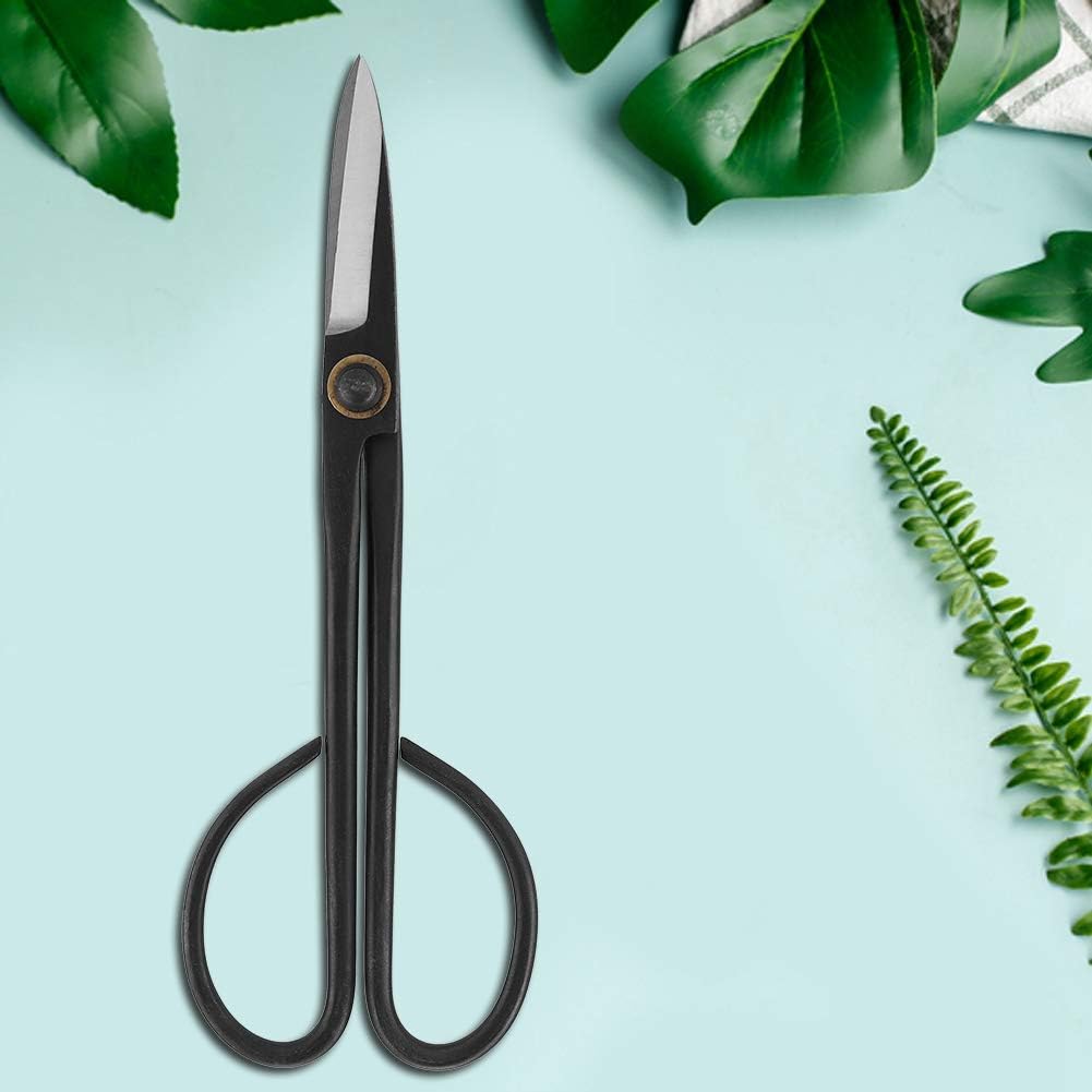Bonsai Scissors, 205mm Long Handle Scissors Stainless Steel for Pruning Shear Bud Leaves, Bonsai Trimming Tool Garden Equipment Set.