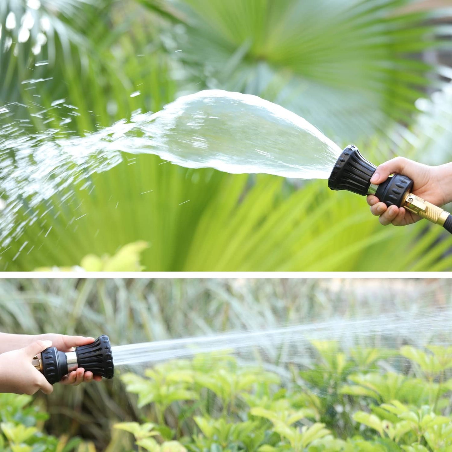 Garden Hose Nozzle, Fireman Style Hose Nozzle, Heavy Duty Brass Hose Nozzle, Leak Proof & Best High-Pressure Sprayer for Plants Watering, Car Washing, Pet Washing, etc. (blue)
