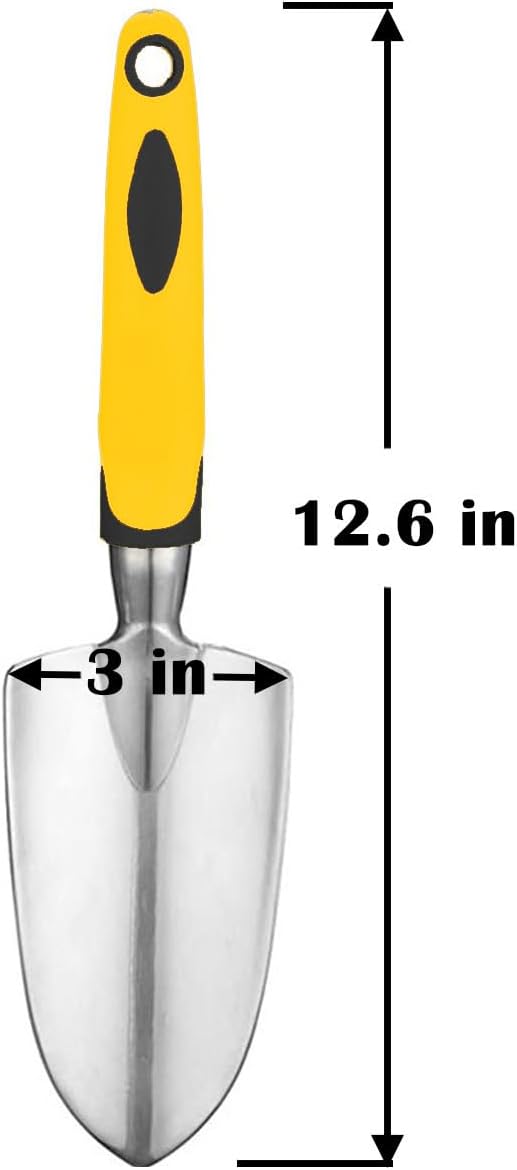 Garden Tool Shovel for Digging Gardening Trowel for Lawn Planting Stainless Steel Spade Wooden Handle Anti Slippery