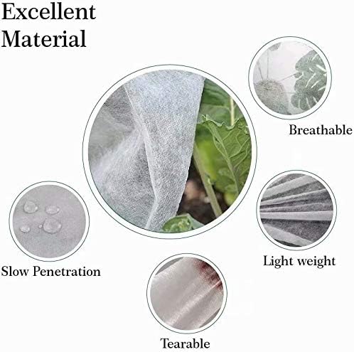 Plant Covers Freeze Protection 0.9oz,5'*50' Frost Blankets for Plants Plant Frost Protection Covers Garden Winter Frost Pests Protection,White