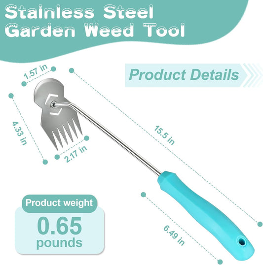 Garden Tools,Weeder Tool,Adopting Ergonomic Handle Design,Weeding Tools,6 Tooth Garden Weed Pulling Tool,Weed Puller Tool Suitable for Farm Planting,Gardening
