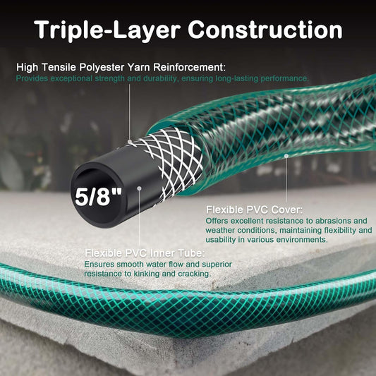 5FT PVC Leader Hose with 5/8 Inch Outside Diameter