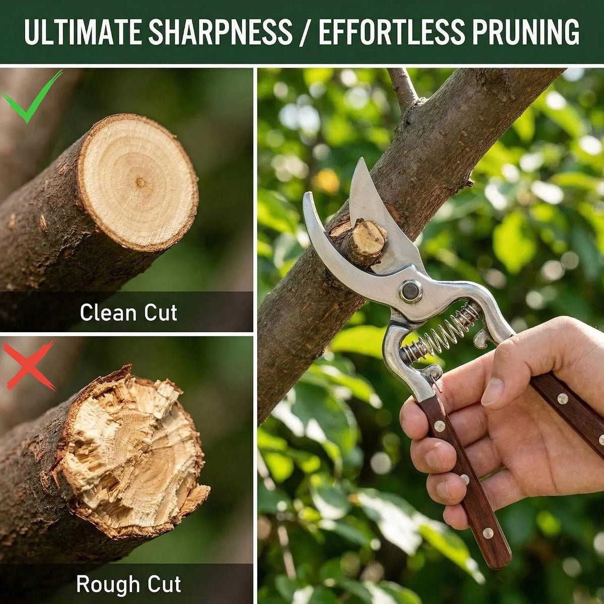 Garden Pruning Shears 2 Pack,Bonsai Trimming Scissors 8"Heavy Duty Garden Scissors Gardening Sharp for Handheld Heavy Duty Hedge Plant Branch Clippers Scissors Pruners Tools