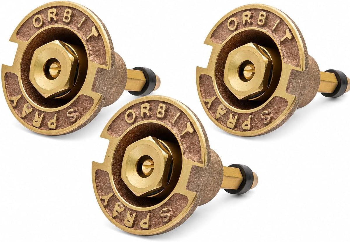 5-Pack 54070 Brass Pop-Up Flush Head Sprinkler with Full Pattern Spray Nozzle