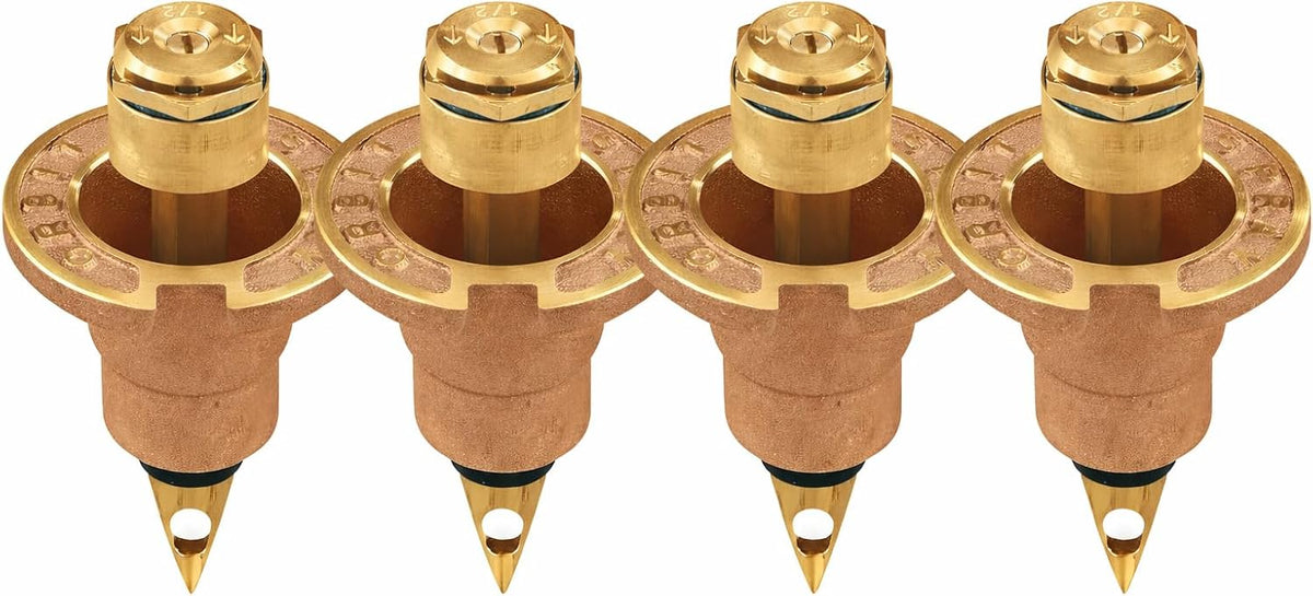 3-Pack 54071 Brass Pop-Up Flush Head Sprinkler with Half Pattern Spray Nozzle - Brass Pop-Up Sprinklers for Half Pattern Spray