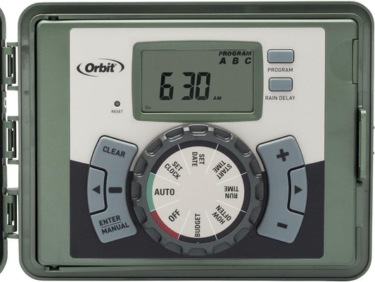 6 Station Indoor or Outdoor Irrigation Controller, Tri-Lingual