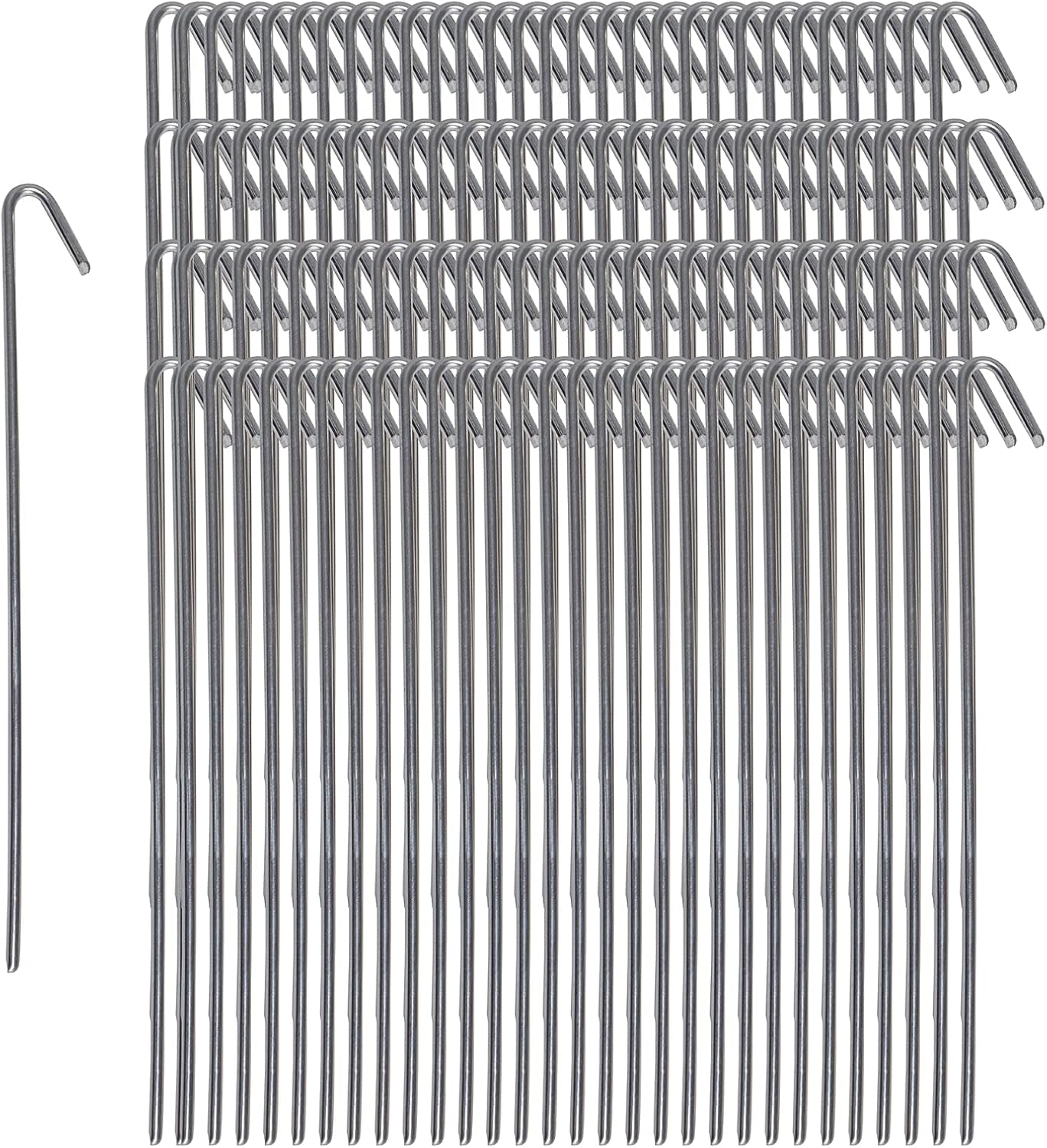 30 Pack Tent Stakes Metal Garden Edging Fence Hooks Pegs Christmas Decoration Stakes Made USA 9 inches Long