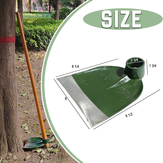 Heavy Duty Garden Round Eye Hoe for Soil Digging 2.2Lb (1Kg)- High Carbon Rail Steel, Hand-Sharpened Edge, Heat-Treated for Strength & Stable Performance(Not Included Handle)