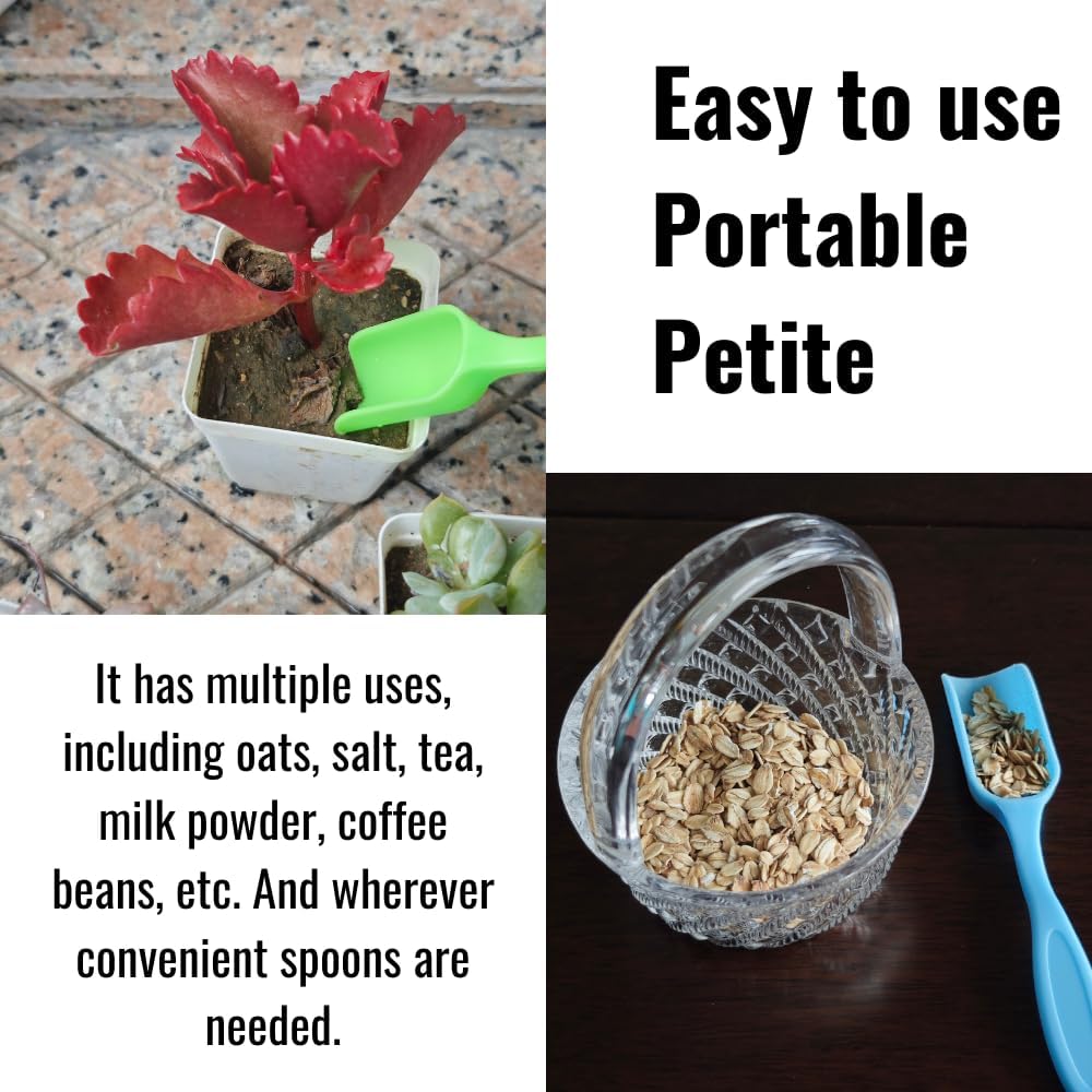 10Pcs Mini Shovel,Plastic Mini Gardening Shovel Spoons Soil Scoops,Succulent Sand Scoops/Coffee Beans,Small Mini Potting Scoop Plant Flower Cultivation Digging Transplanting Tools (5-Colors)