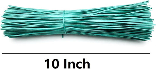 360 Pcs,10",Plastic Twist Ties, Garden Plant Twist Tie Cable Tie, Plastic Cable Ties for Bread Candy Bags, Gift Bags (Dark Green,10 Inch)