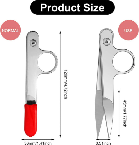 2 Pcs Sewing Scissors Thread Snips with Protective Rubber Sleeve