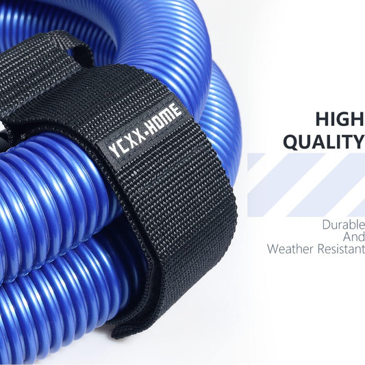 2 PCS Heavy Duty Cord Storage Wrap Holder Extension Hook and Loop Cord Hose Organizer Strap with Carrying Handle for Cords Garden Hose Swimming or Garage Tool (LARGE-28'')
