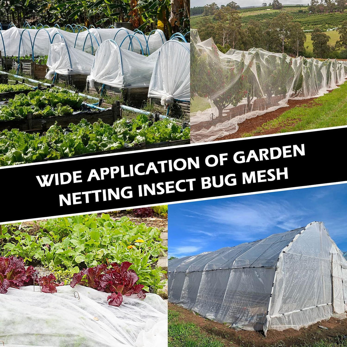 20 x 25 ft Mosquito Netting Garden Netting for Raised Beds Plant