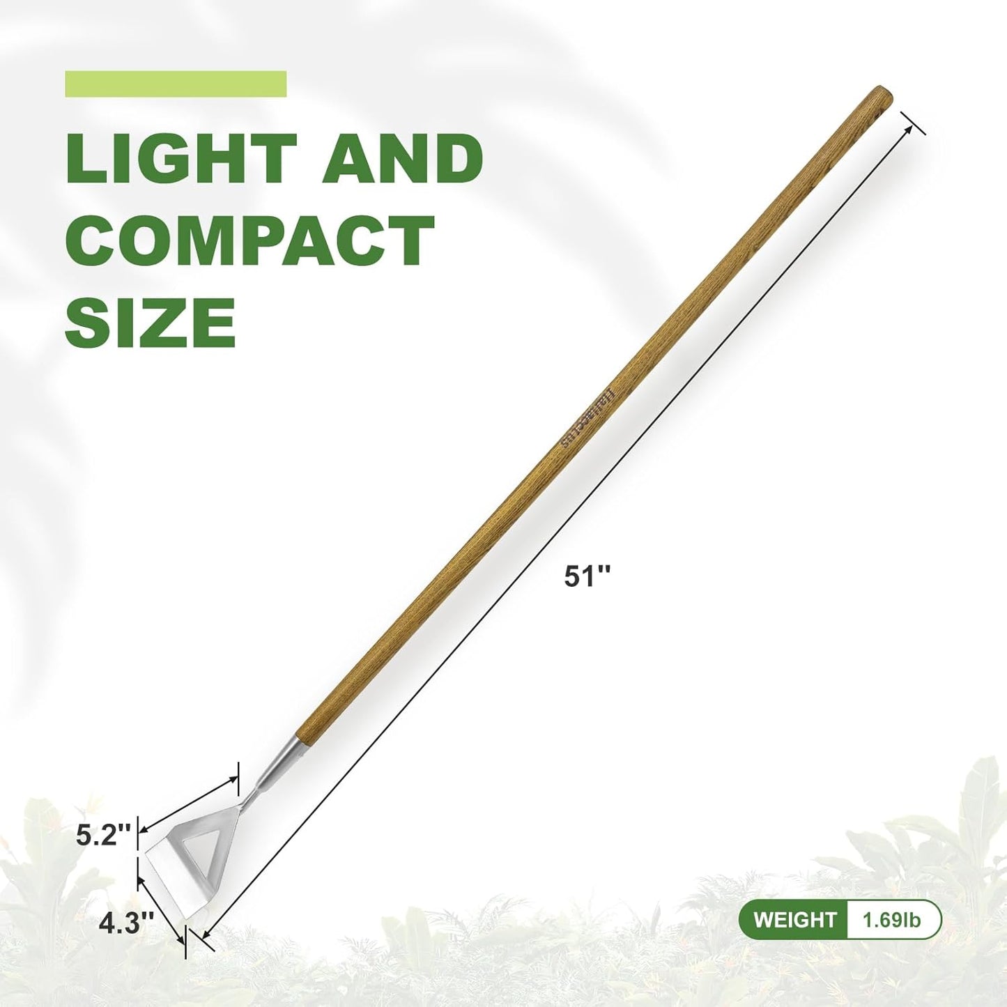Women's Dutch Hoe, 51'' Long Handle Dutch Hoe Weeder for Weeds