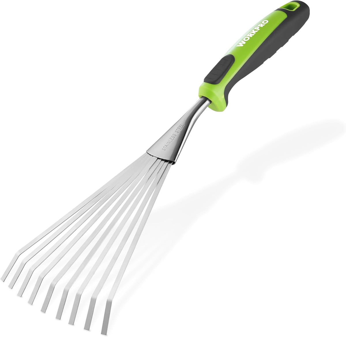 16" Hand Rake, Garden Rake with Soft Handle
