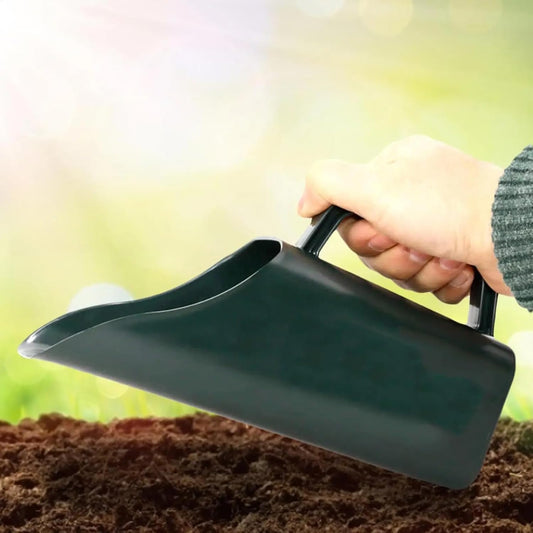 Soil Scoop - Multi-Purpose Hand Shovel for Gardening with Sifting Holes, Plastic Scoop Shovel for Potting Soil, Indoor Plants & Yard Work (Dark Green)