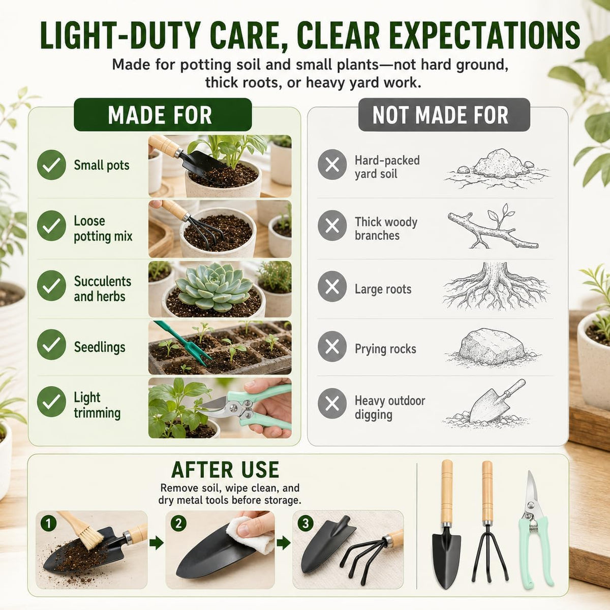 18-Piece Gardening Tool Set for Plants with Repotting Mat