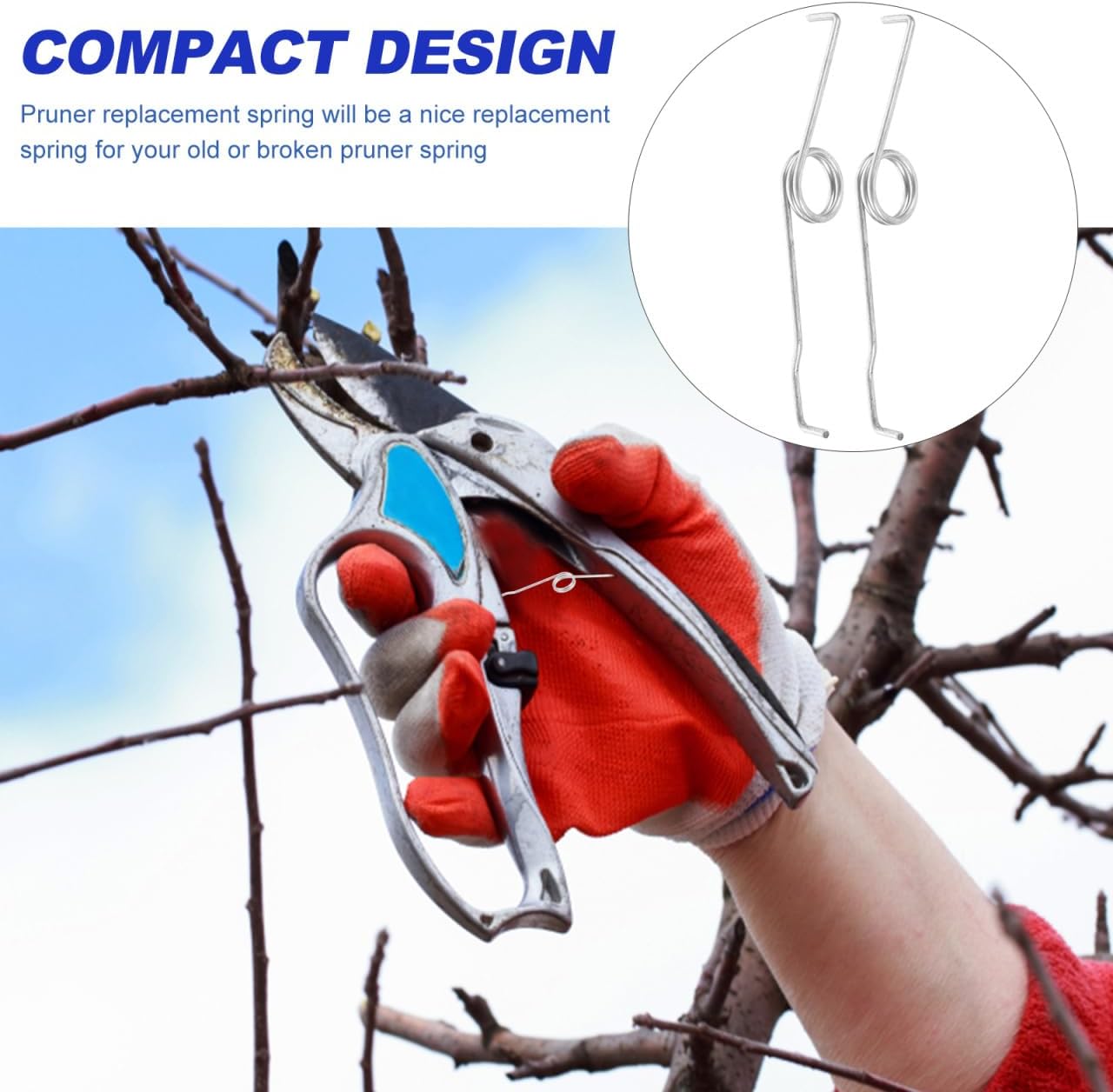 Pruning Shears Replacement Springs Steel Pruner Spring Parts for Garden Pruning Shears Hand Pruner Parts Easy Install 10 Pack for Branch Trimmers