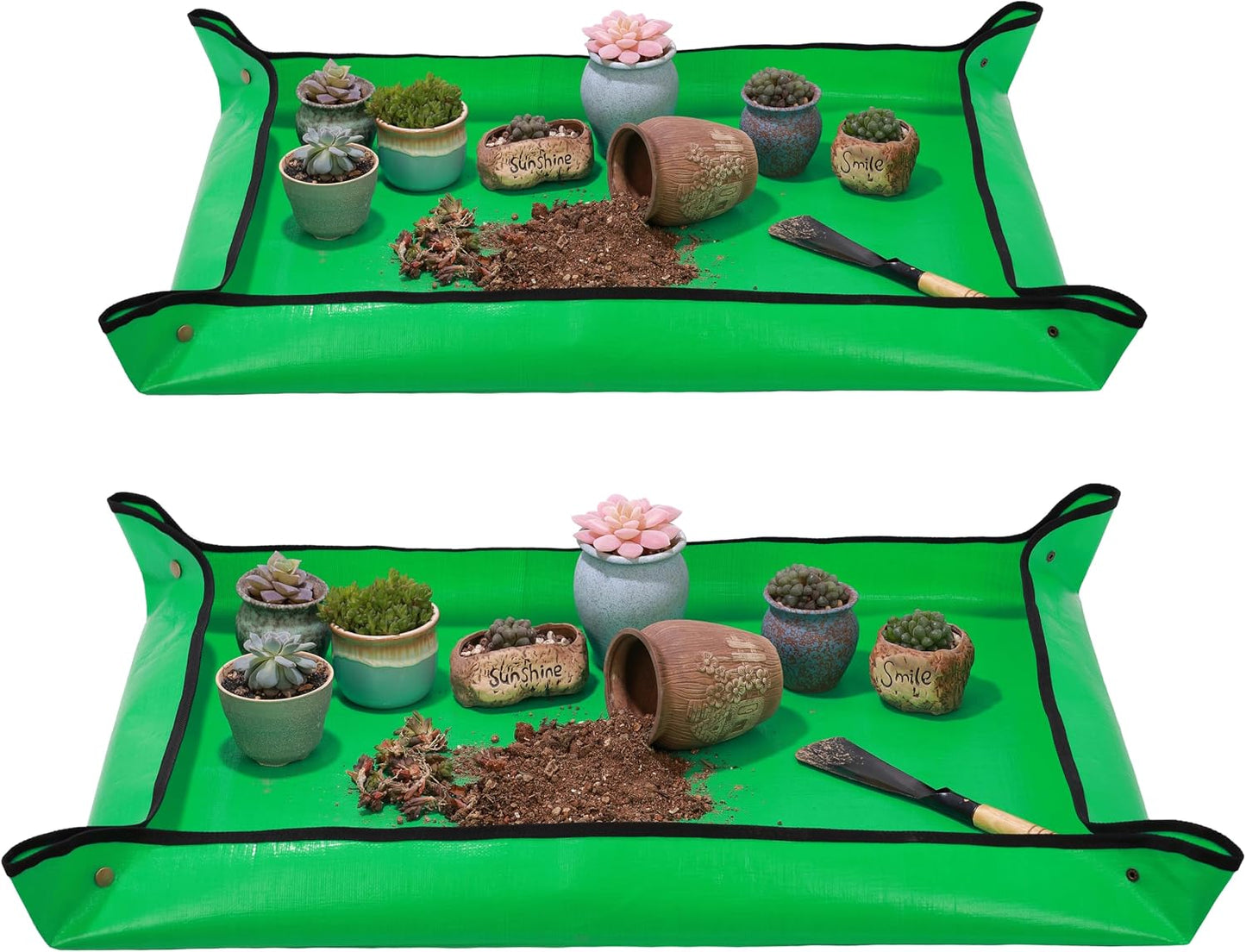 39.5"X31.5" Large Repotting Mat for Indoor Plants Transplanting/Dividing and Dirt Control, Gardenig Gifts for Women, Waterproof Gardening Potting Mat for Succulent