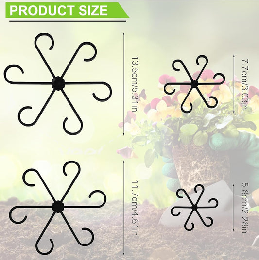 Reusable Plant Stem Supports for Indoor Plants - 4 Sizes, Durable Plastic Holders Easy Clip Hooks Growth Accessories for Climbing Plants Like Monstera Pothos and Vines