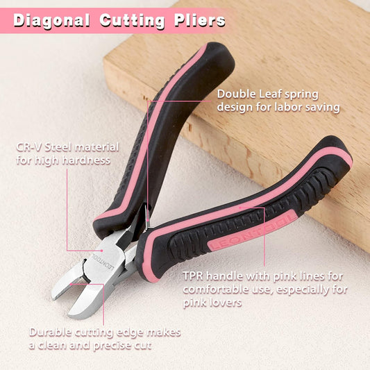Mini Diagonal Cutting Pliers 4 Inches Side Cutters with Spring