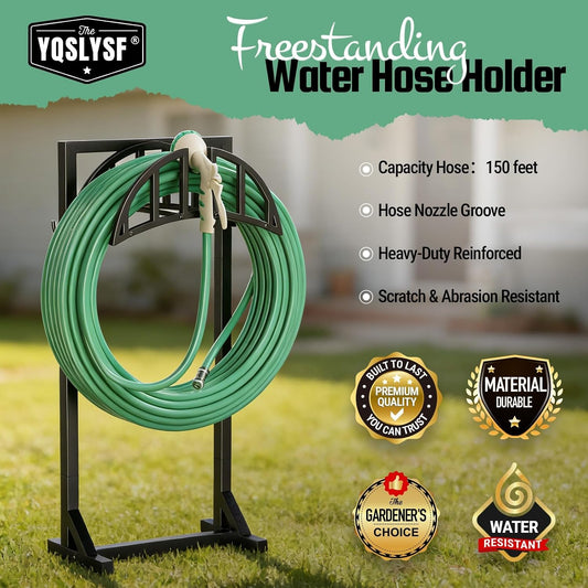 Garden Hose Holder Stand, Water Hose Reel Storage Rack