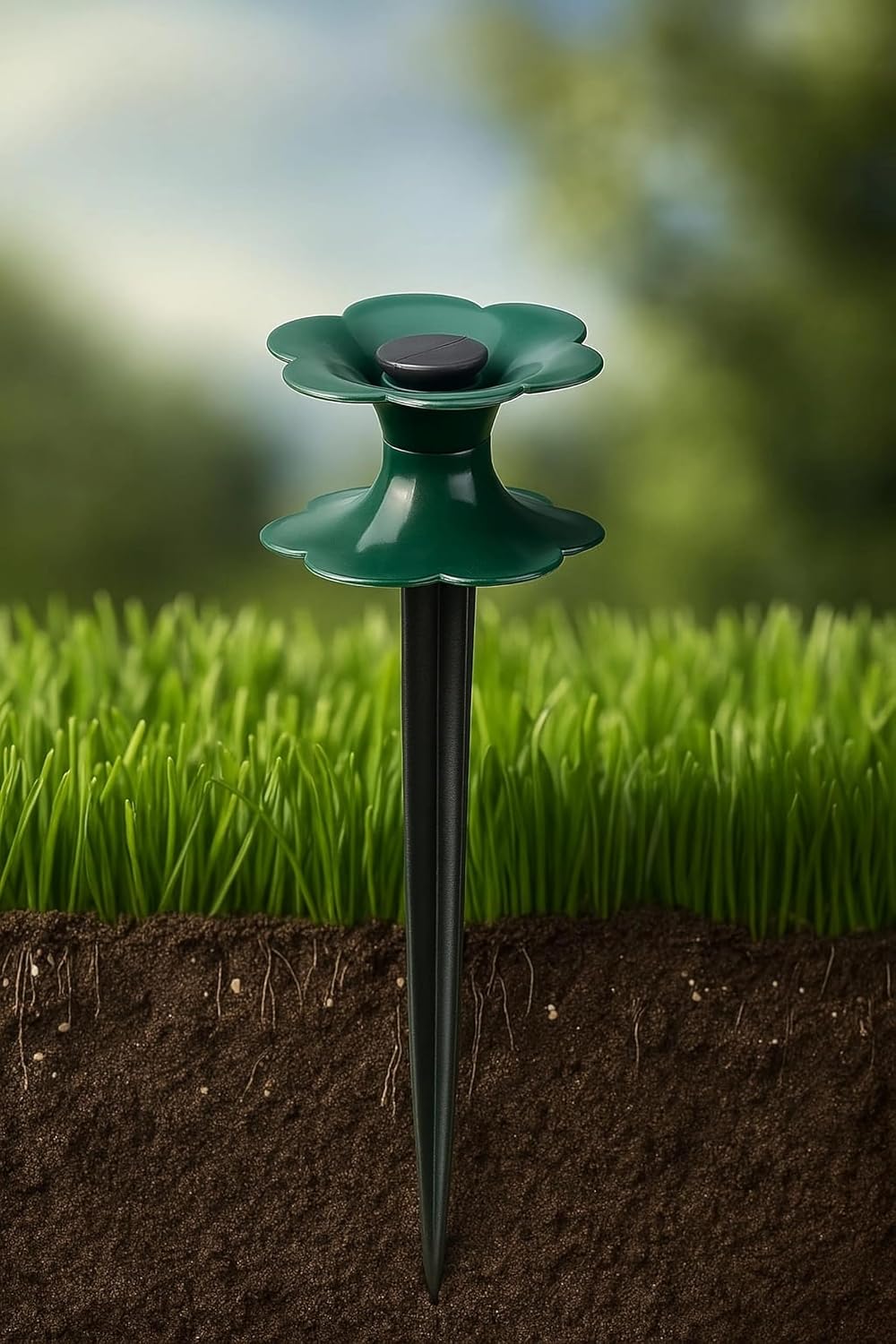 6‑Pack Garden Hose Guide Spikes – UV‑Resistant Smooth‑Spin Plastic Stake Anchors Keep Hoses Off Flower Beds, Plants, Yard & Lawn